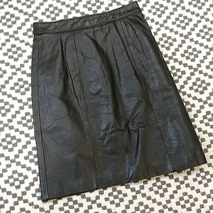 Vintage leather pencil skirt